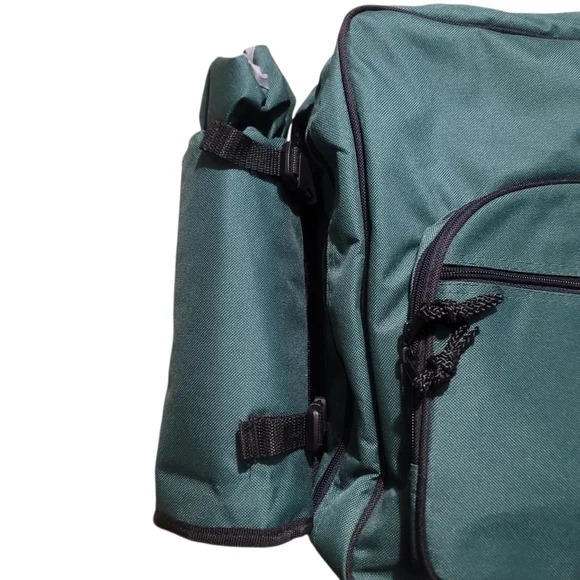 Picnic Essentials Backpack Wine Picnic for 4, Insulated Pocket Bottle Carrier - Picture 3 of 11